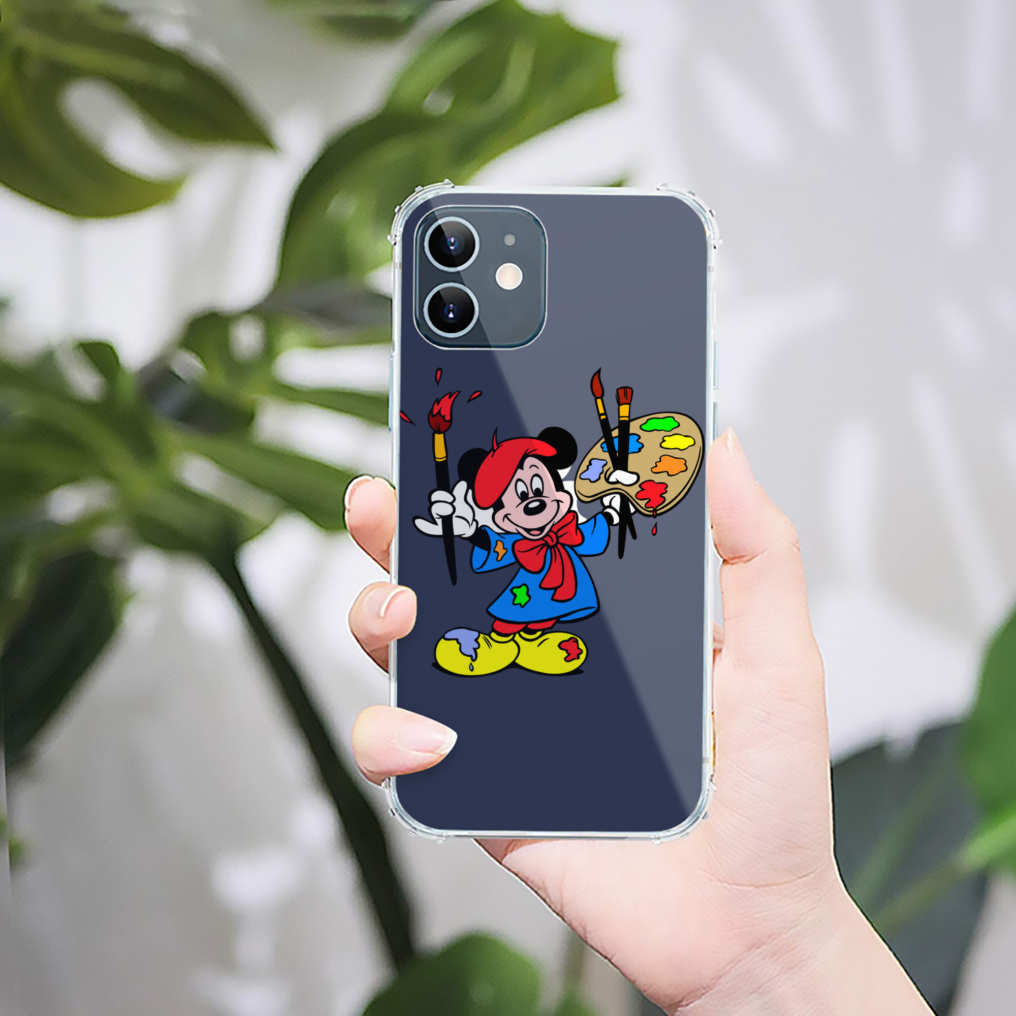 （画像用） ミッキーマウス Mickey Mouse 【iPhone 12シリーズ対応】透明スマホケース（クリアソフトケース）